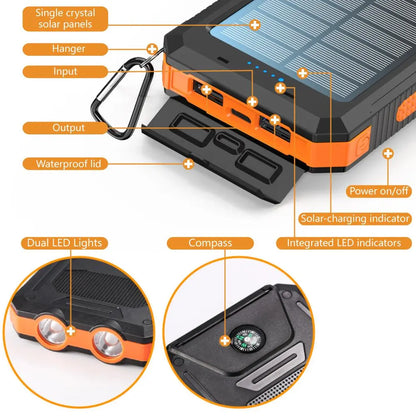 10,000mAh Solar Power Bank